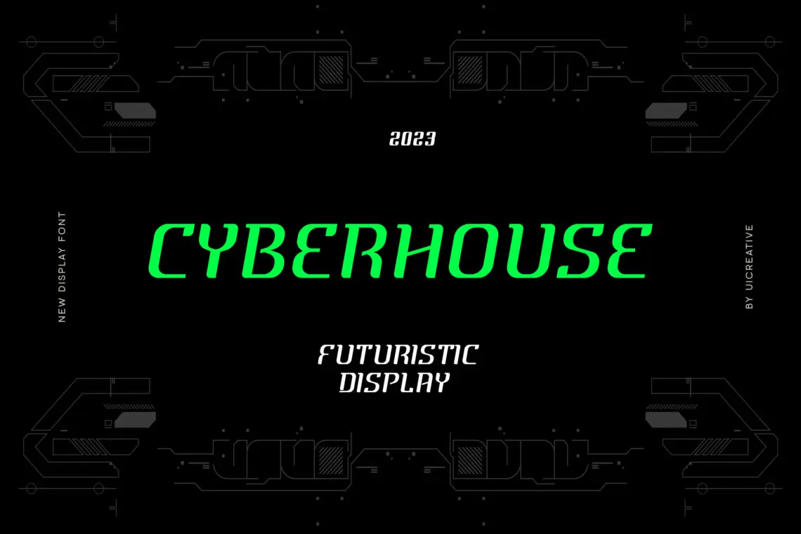Cyberhouse Futuristic Display Font