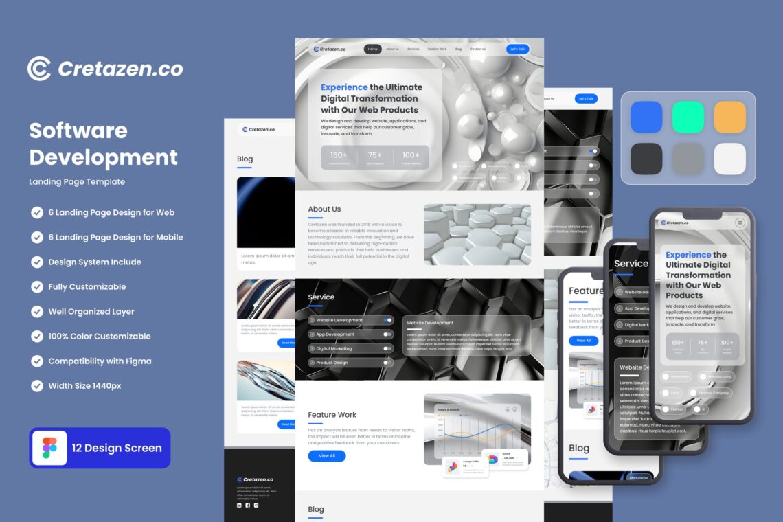 Experience Web Product Web Landing Page UI KIT