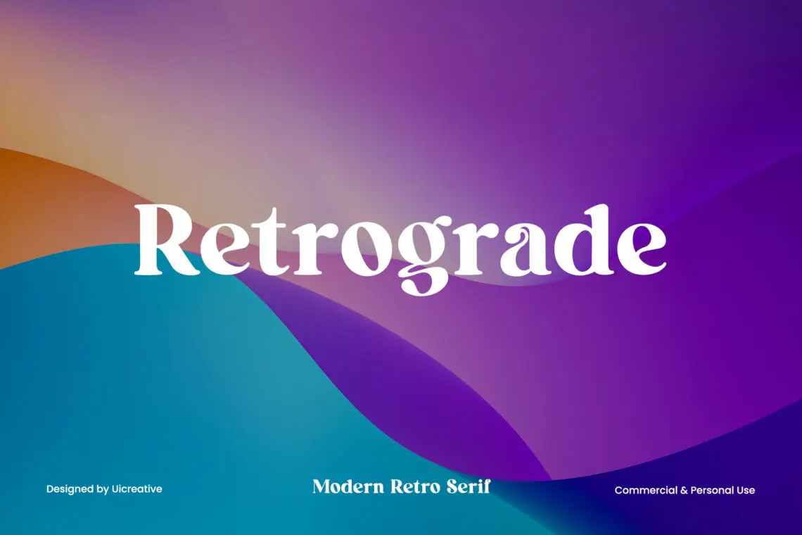 Retrograde Modern Retro Serif Font