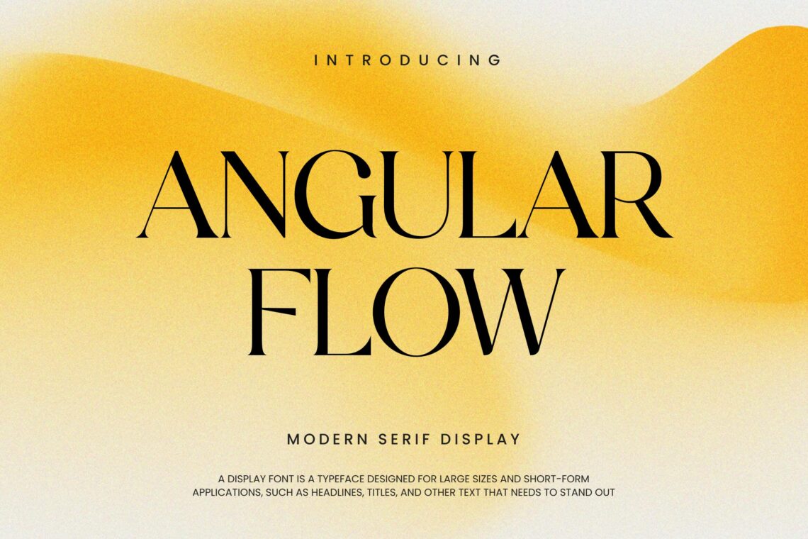 Angular Flow Modern Serif Display Font