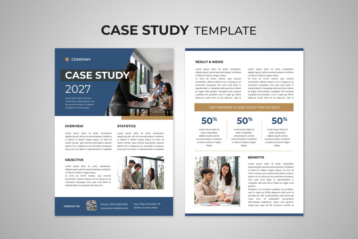 Blue Caramel Modern Case Study Template