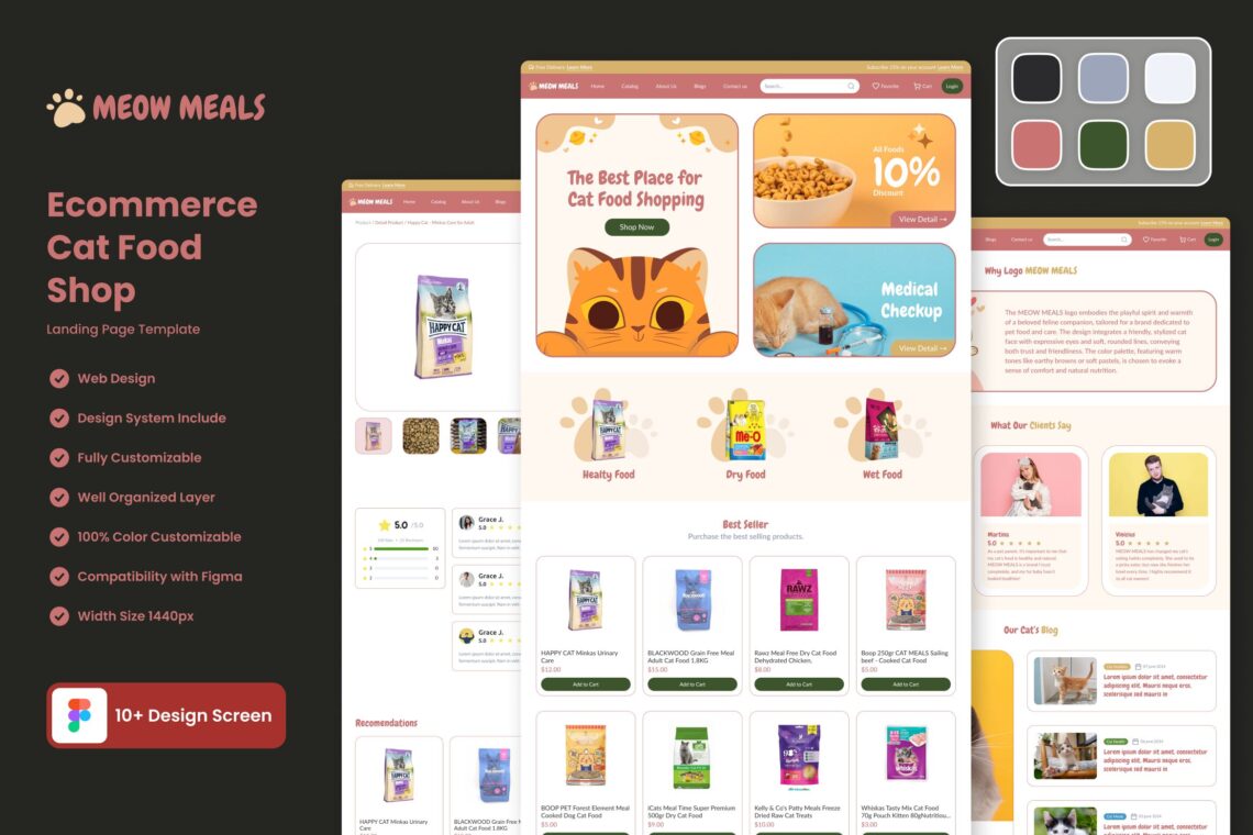 Cat Food eCommerce Website Template