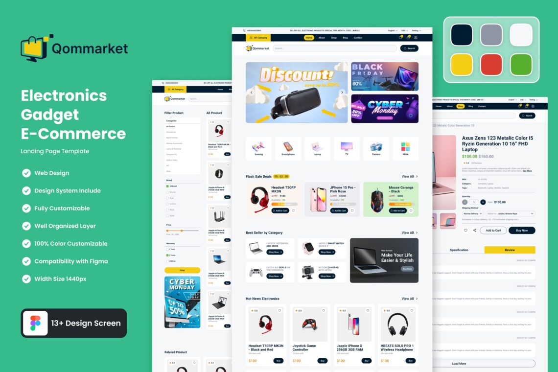 Electronics Gadget eCommerce Website Template