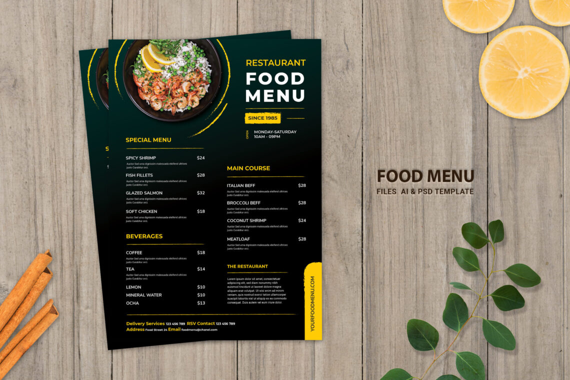 Food Menu – Green Food