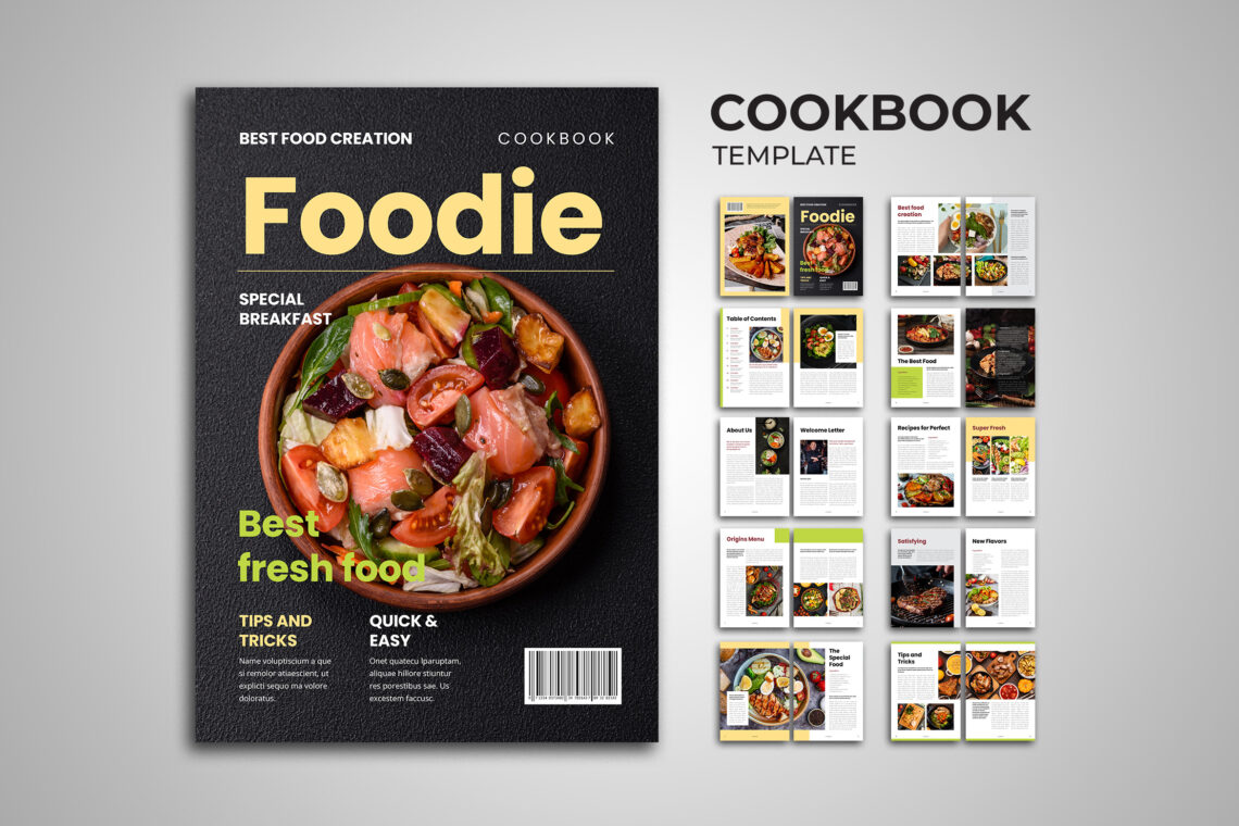 Foodie Modern Cookbook Template