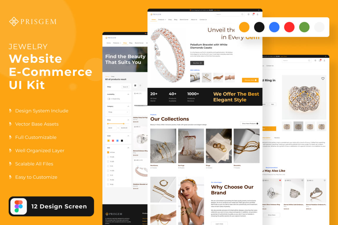 Jewelry eCommerce Website Template