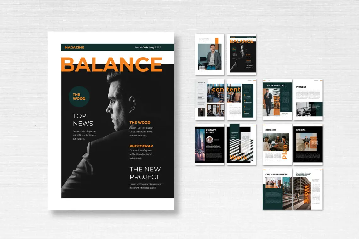 Magazine Template – Business Elegant