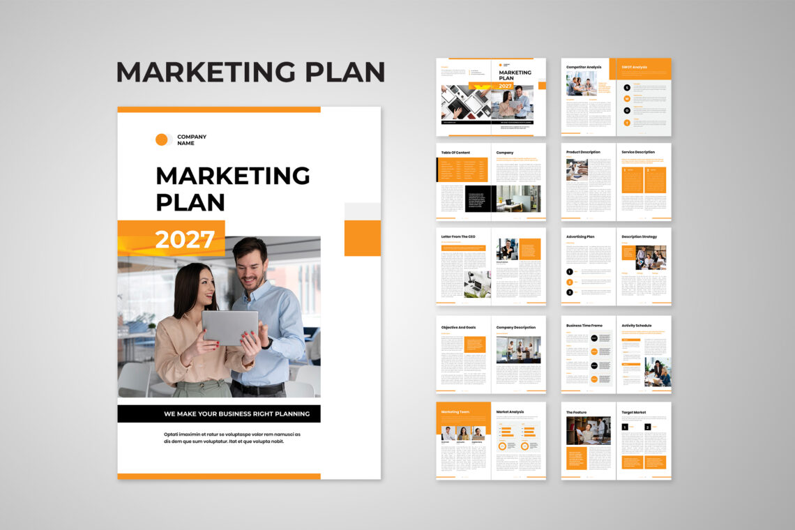 Orange Modern Company Marketing Plan