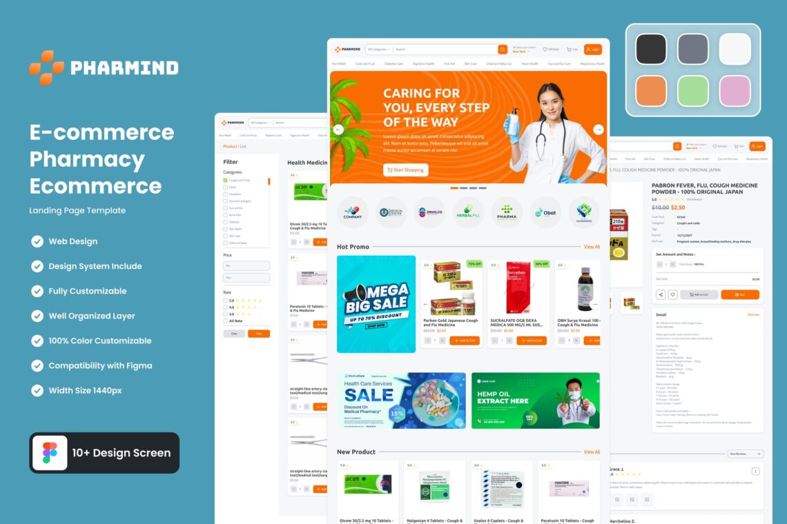 Pharmacy eCommerce Website Template