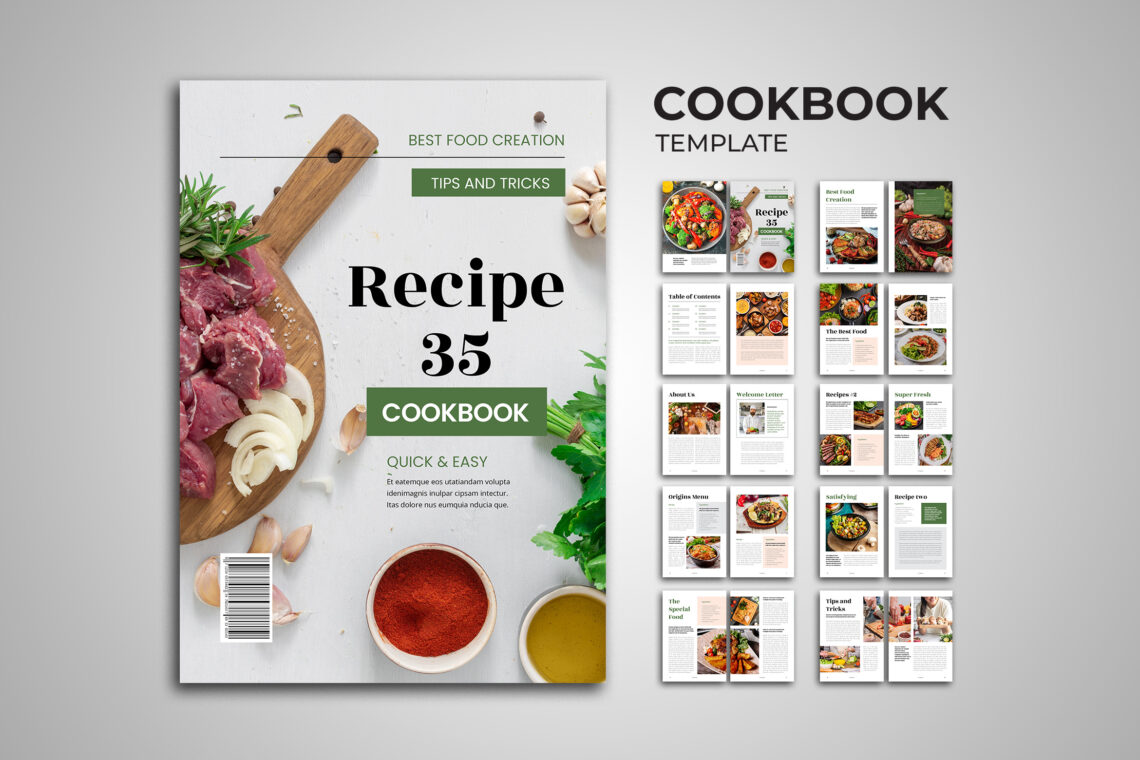 Recipe Modern Design Cookbook Template