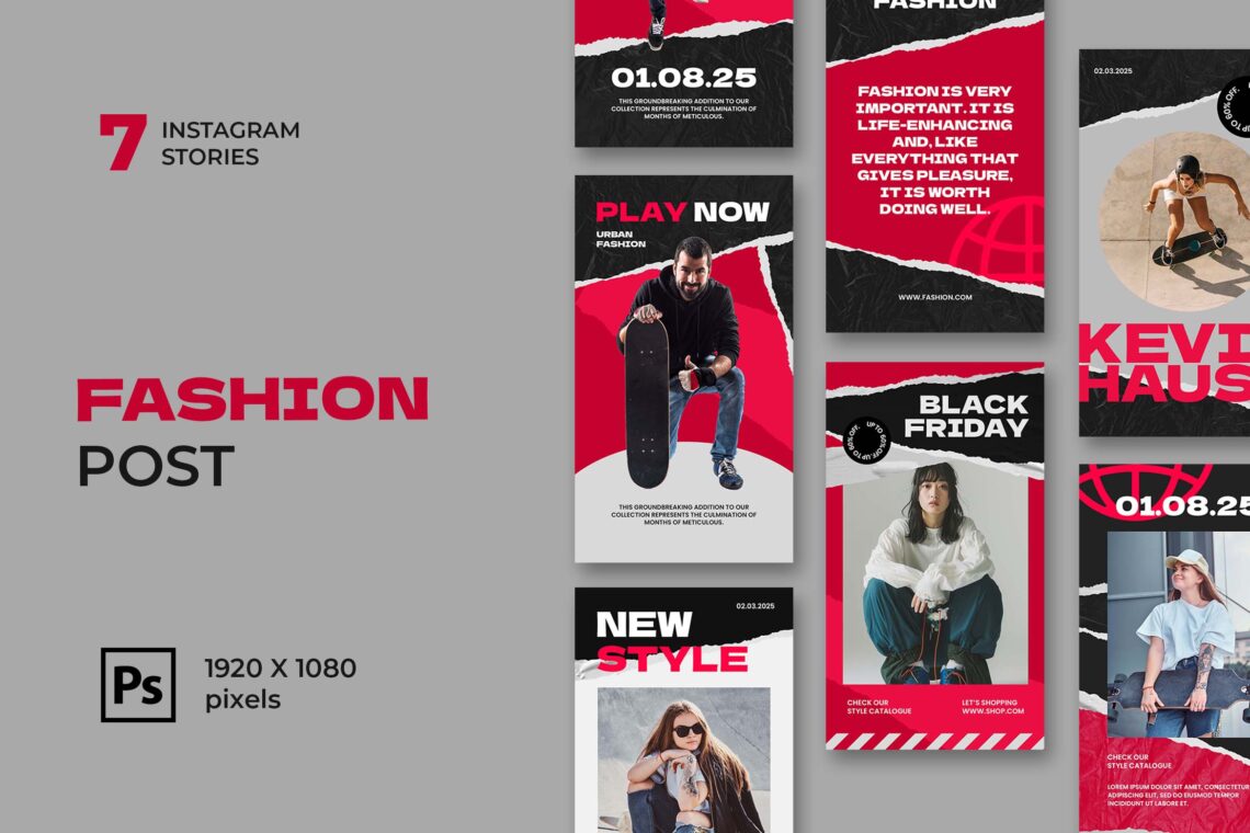 Red Fashion Story Instagram Stories
