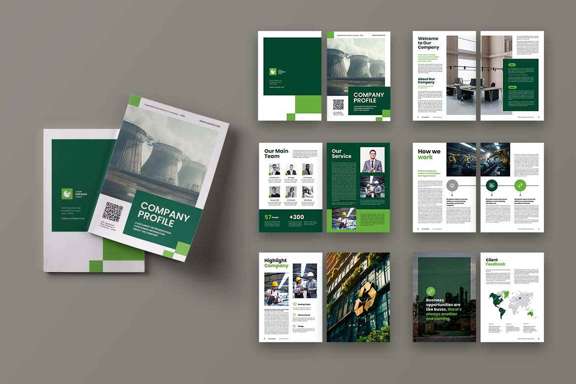 White Green Elegant Company Profile