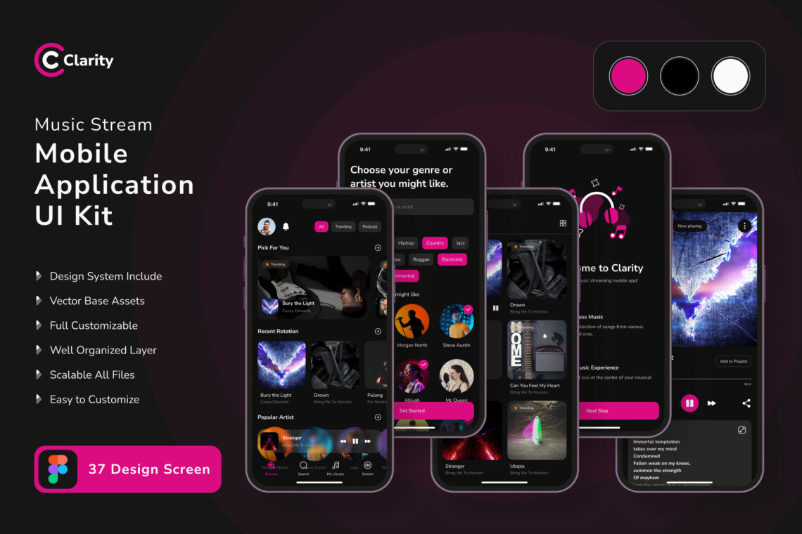 Preview Image Ui Kit Mobile App Music Stream 015