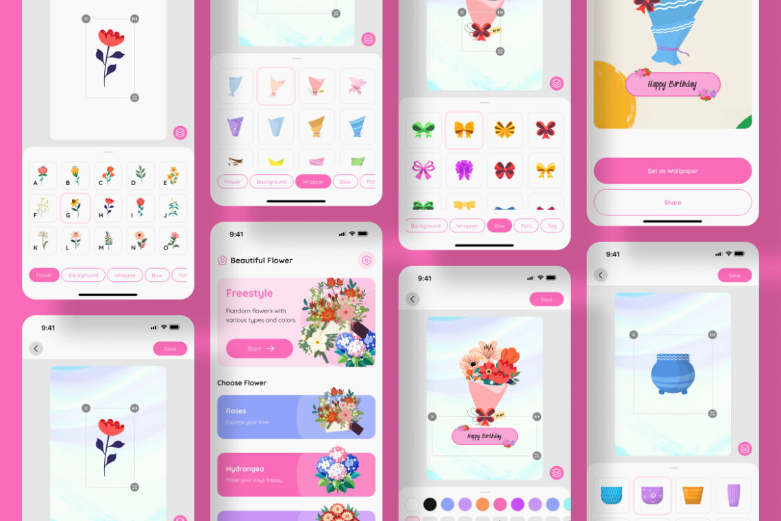 Supporting Preview Image Ui Kit Mobile App Flower Language 006 3