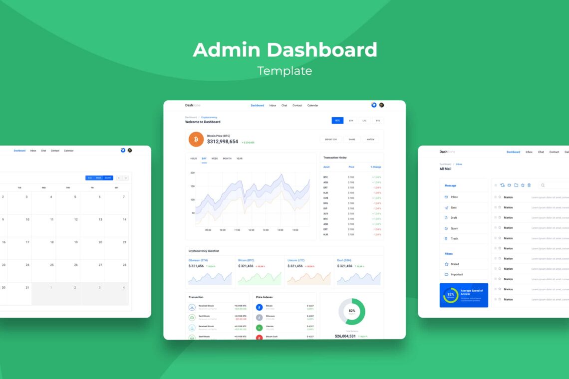 Admin Dashboard Cryptocurrency Statistics