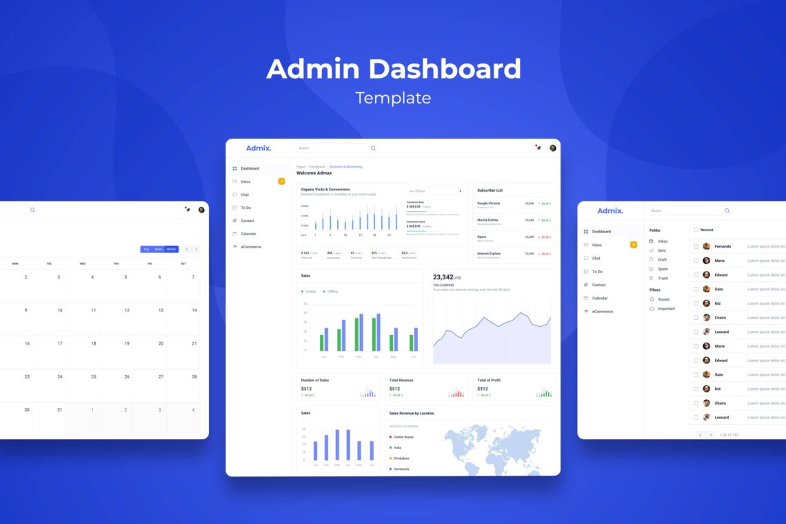 Admin Dashboard Product Sales Statistics