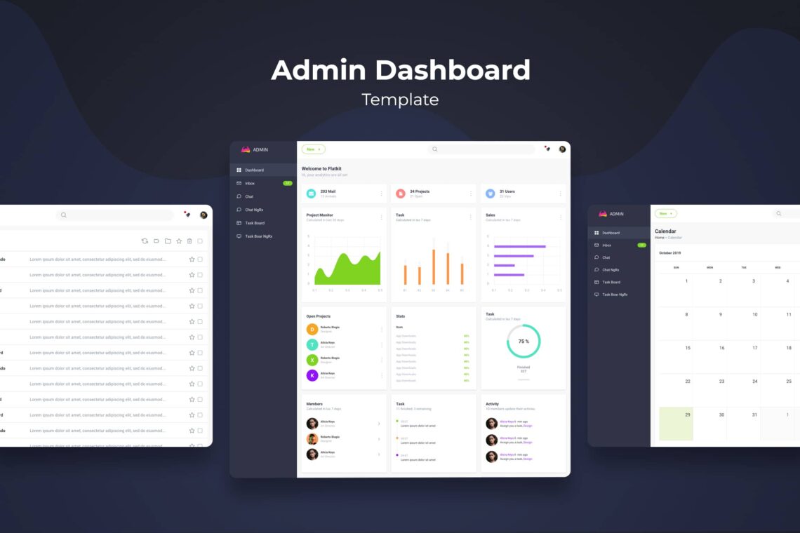 Admin Dashboard Project Task Analytics