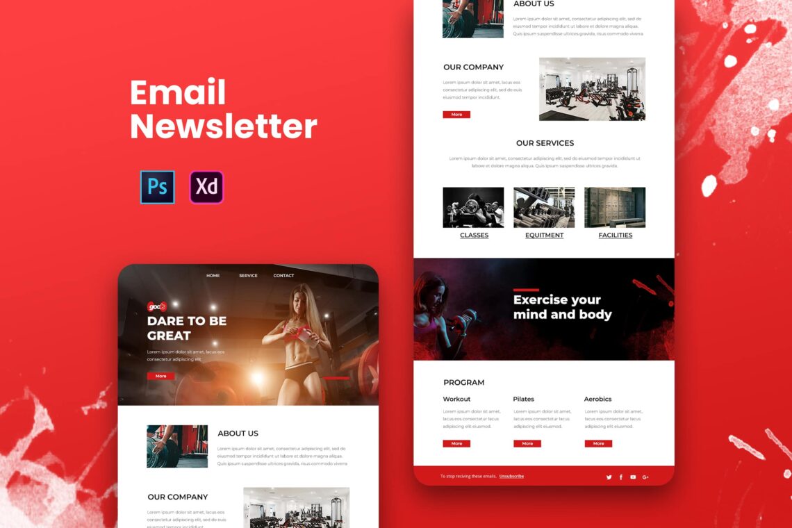 Body Fitness Service Email Newsletter