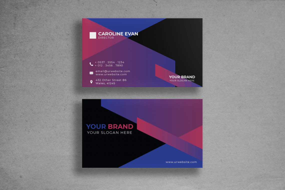 Business Card Blended Color Templatepng