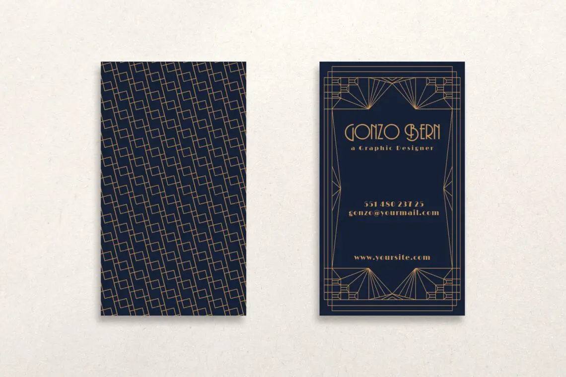 Business Card Gold Motivejpg