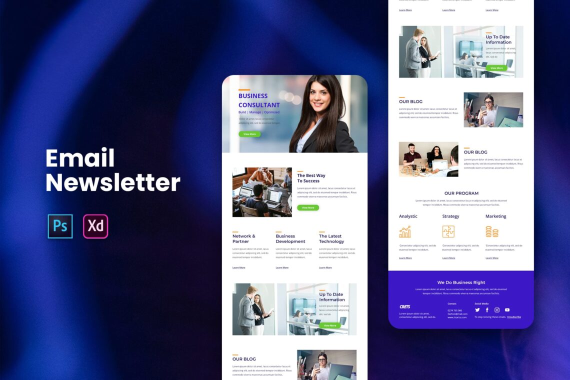 Business Consultant Analysis Email Newsletter