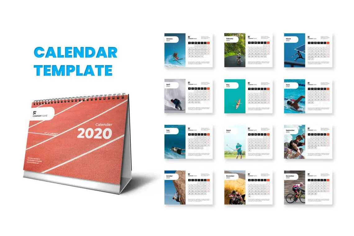 Calender Natural Sports Templatejpg