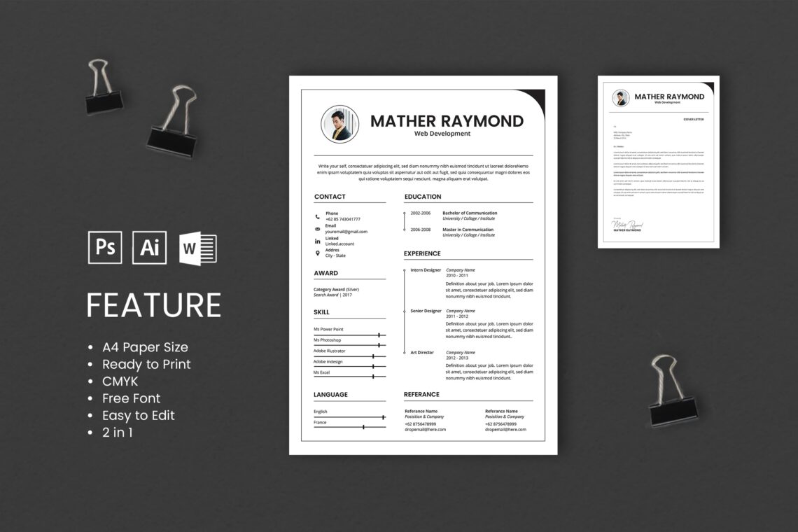 Cv Resume Web Developers Profile