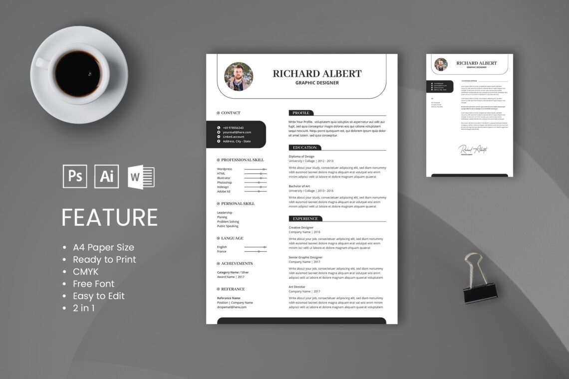 Cv Resume  Graphic Designer Profile 8