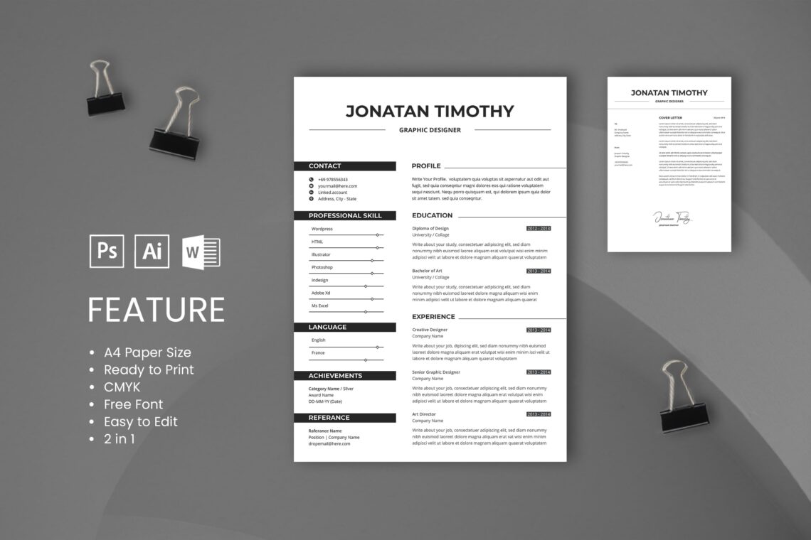 Cv Resume  Graphic Designer Profile 9