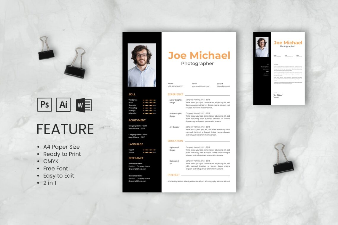 Cv Resume Photographer Profile 6