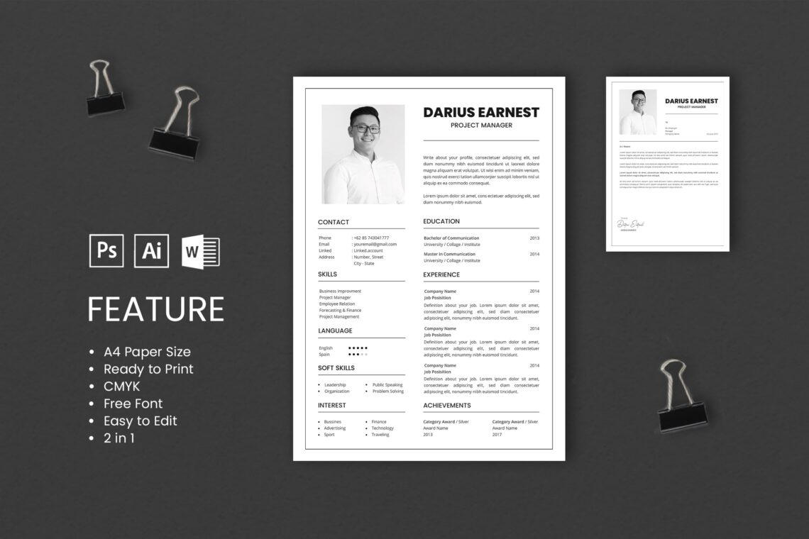 Cv Resume Project Manager Profile 2