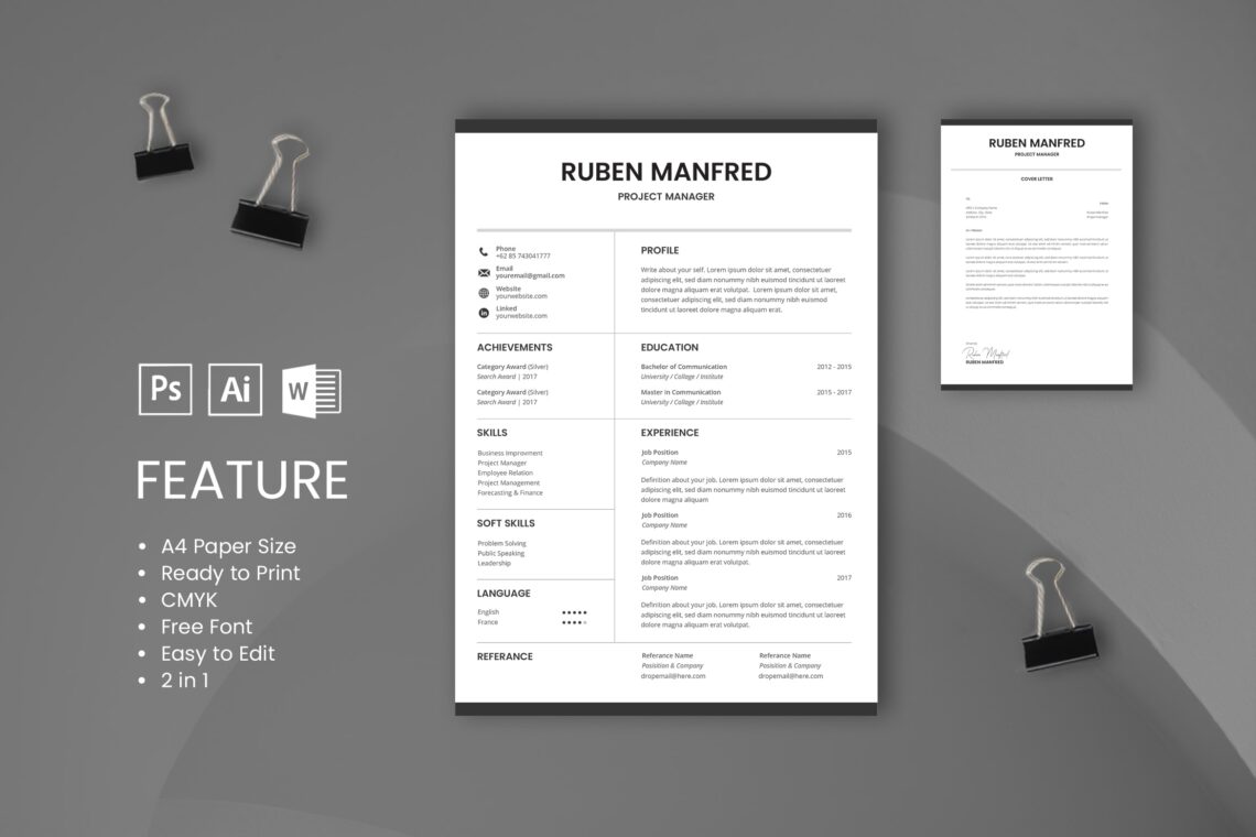 Cv Resume  Project Manager Profile 3