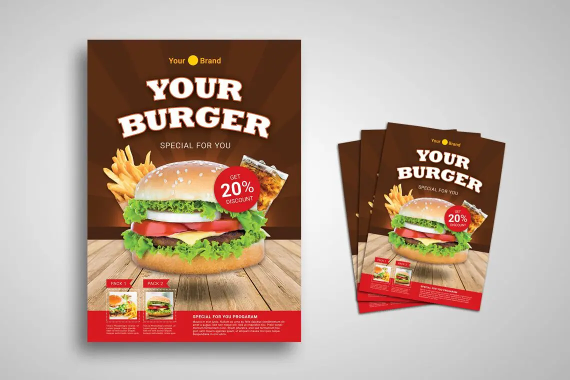 Flyer Template Burger Packagejpg
