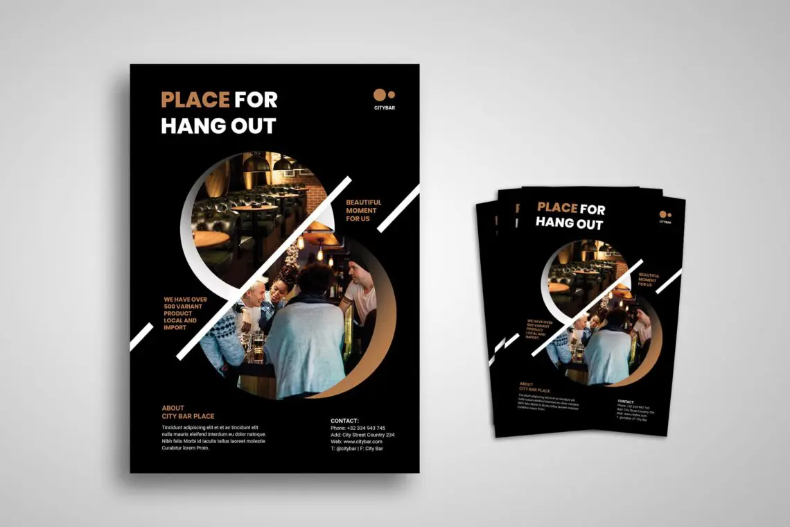 Flyer Template City Bar Placejpg