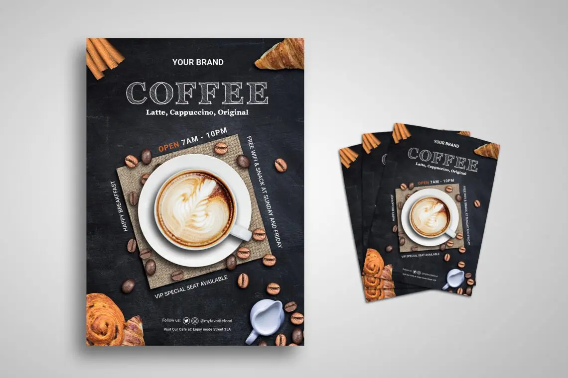 Flyer Template Coffee Lattejpg