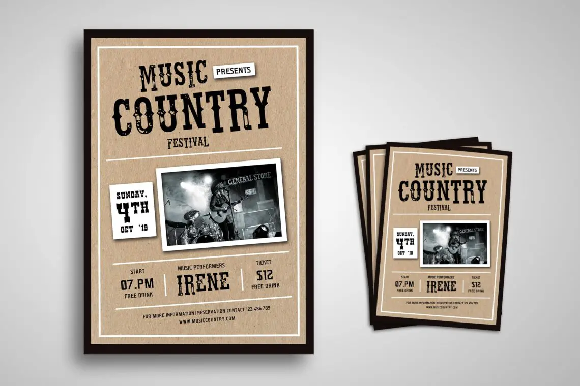 Flyer Template Country Music Festivaljpg