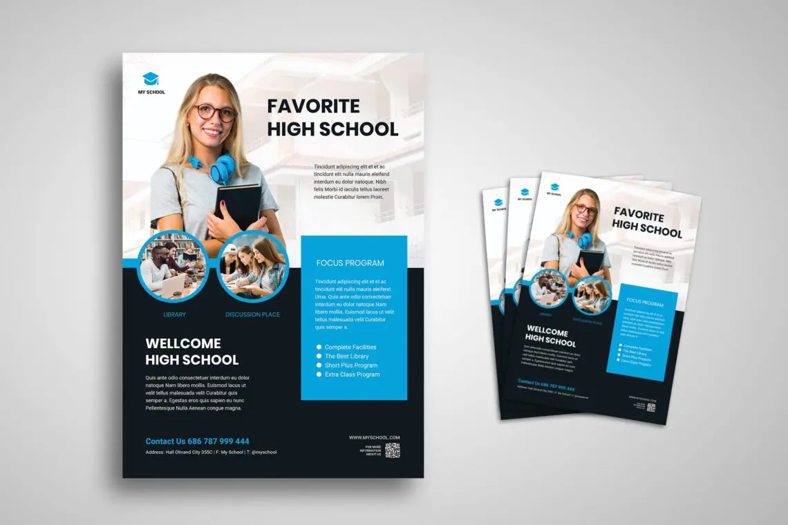 Flyer Template Favourite High School Promotionjpg