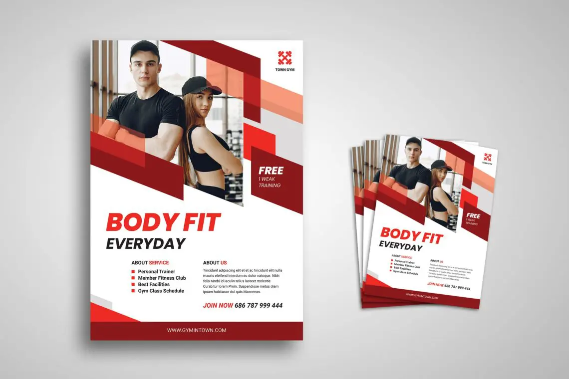 Flyer Template Gym Town Servicejpg