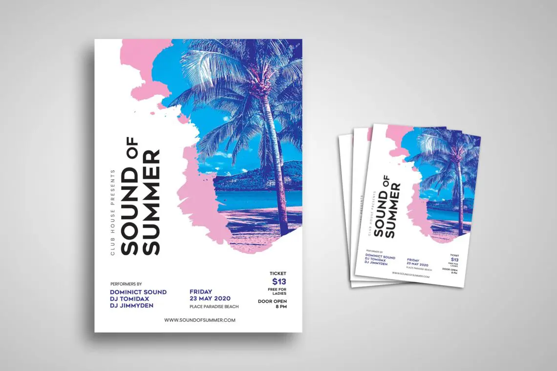 Flyer Template Sound Of Summerjpg