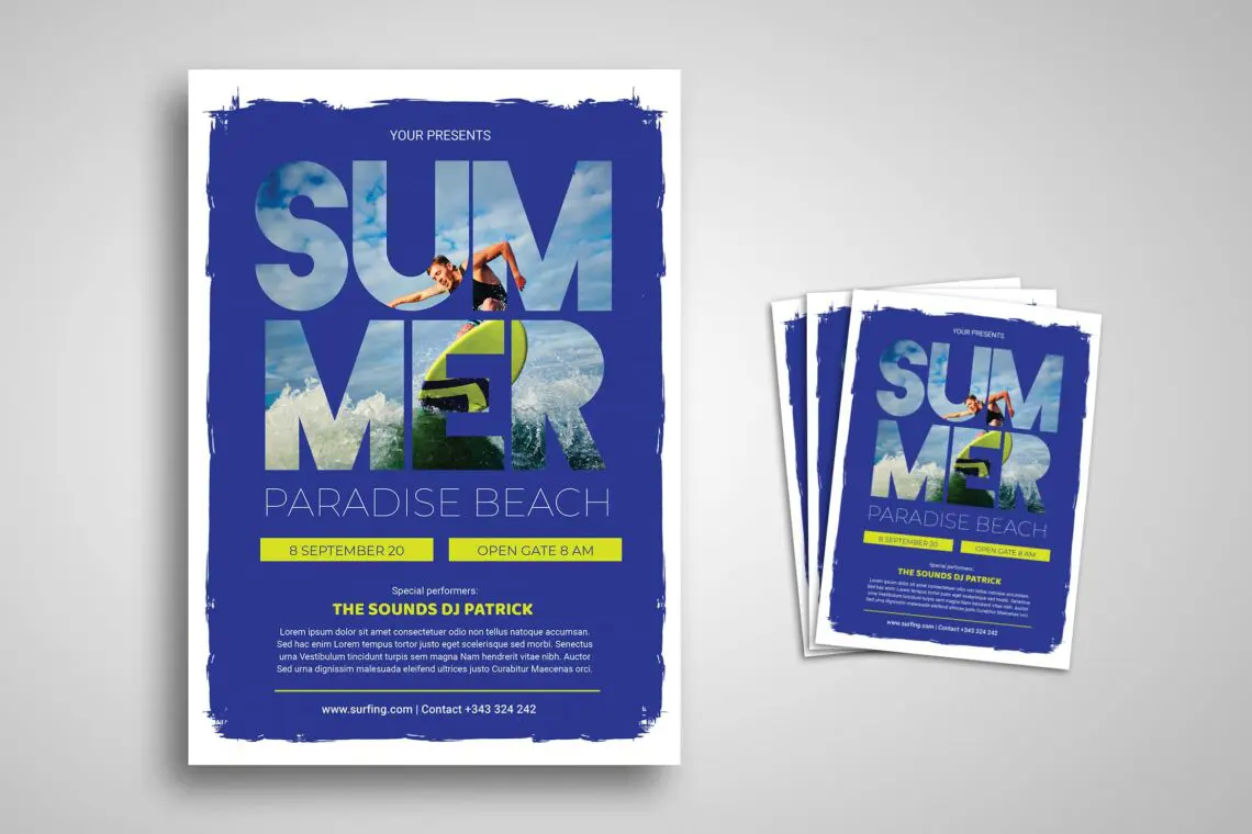 Flyer Template Summer Paradisejpg