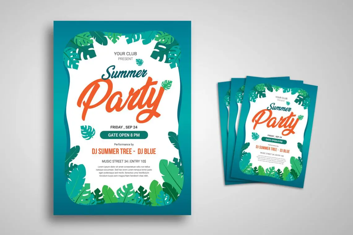 Flyer Template Summer Partyjpg