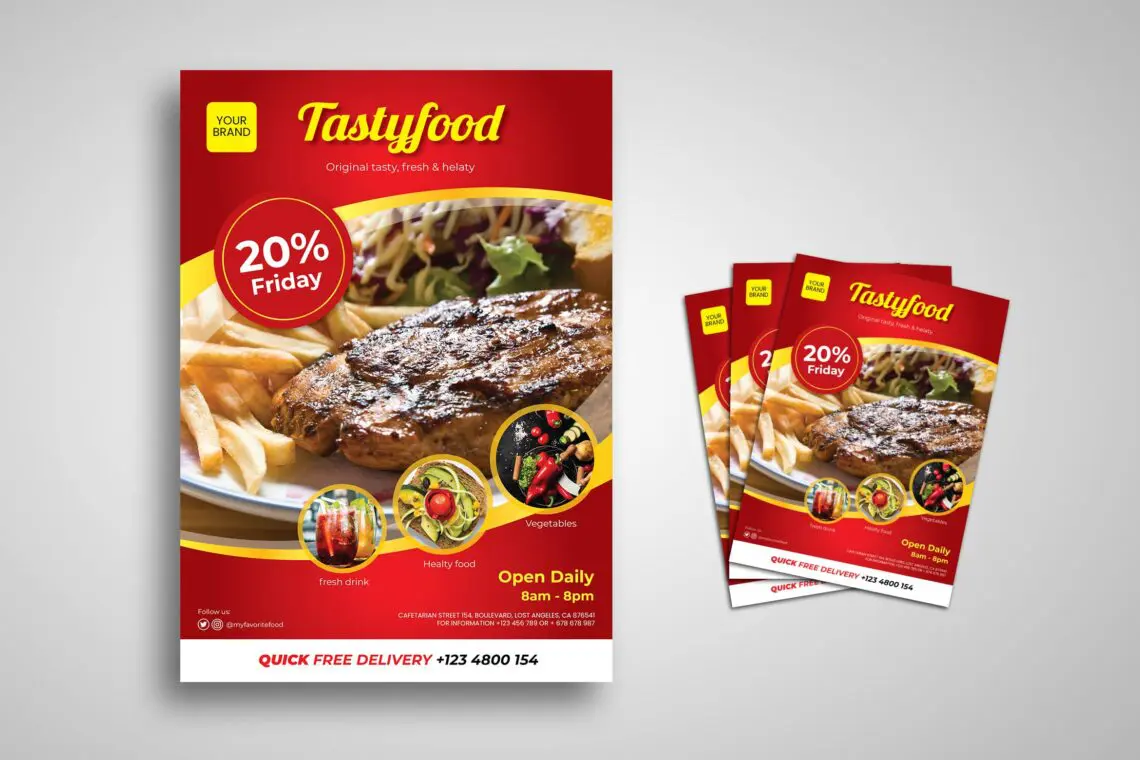 Flyer Template Tasty Foodjpg