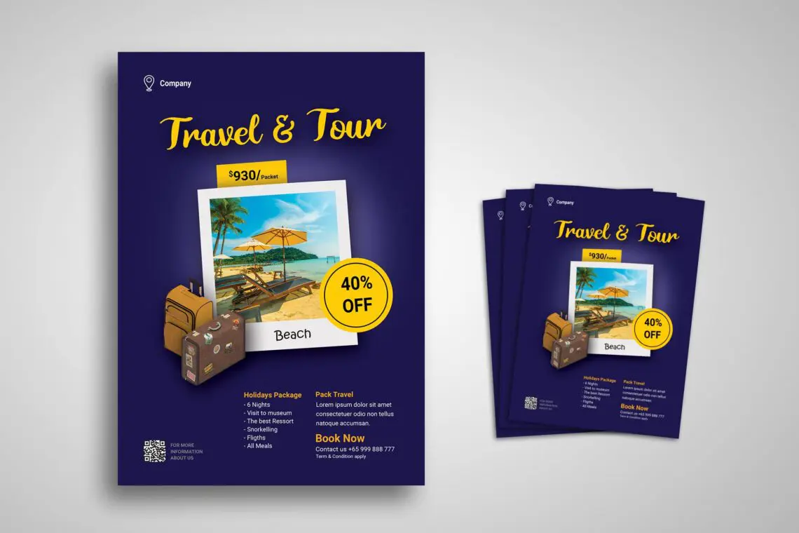 Flyer Template Tour Travel Promotionjpg