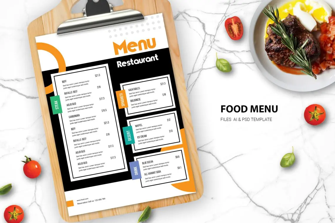 Food Menu Main Course Tastejpg