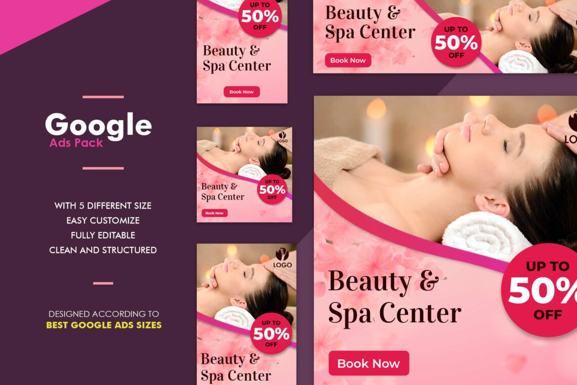 Google Ads Web Banner Beauty Spa Center
