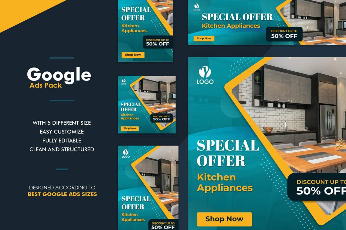 Google Ads Web Banner Kitchen Set