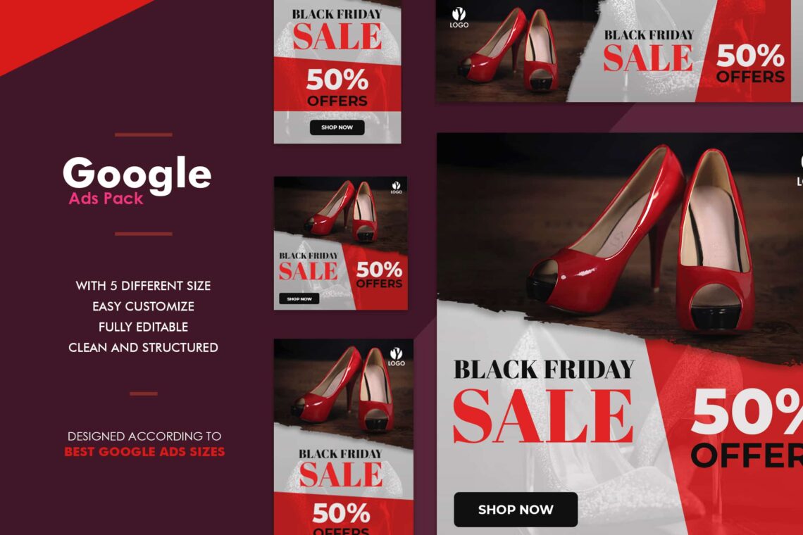 Google Ads Web Banner Women Shoes Sale