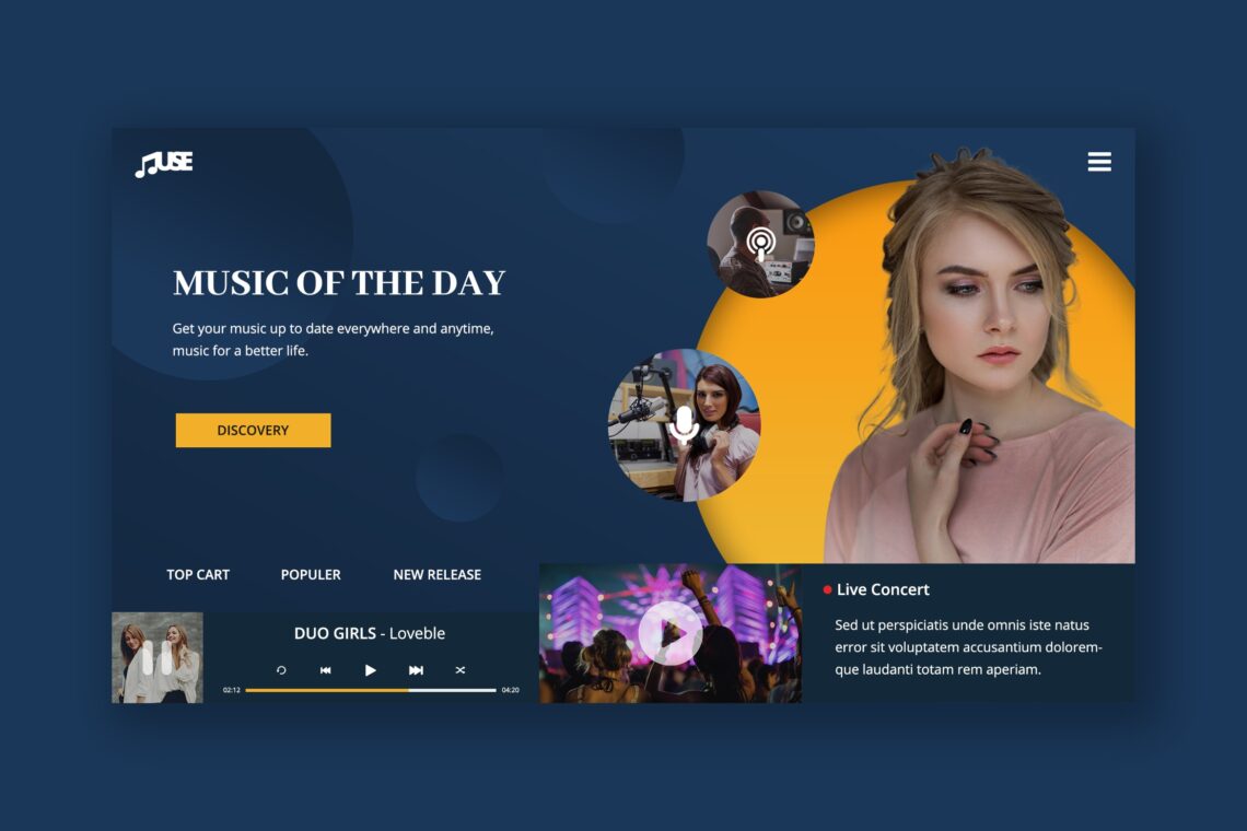 Hero Header Music Of The Day