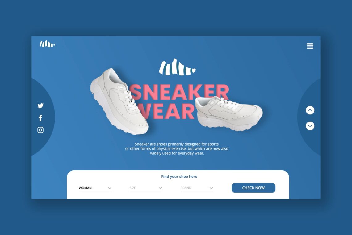 Hero Header Sneaker Shoes Shop