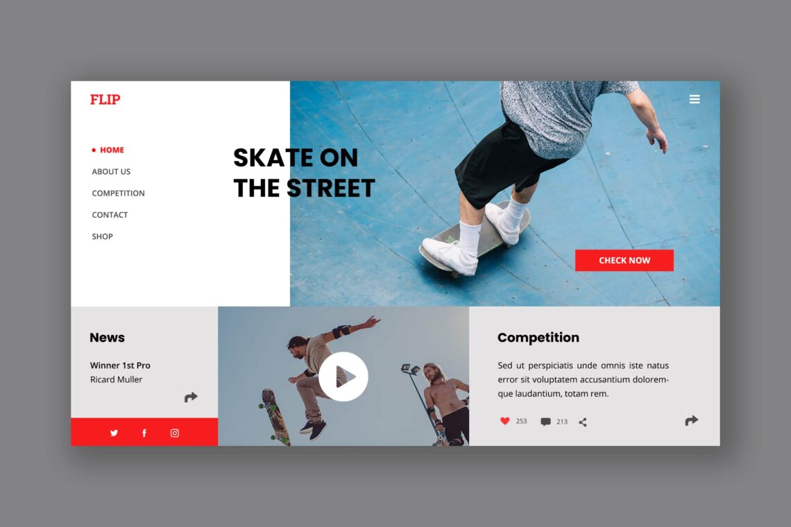 Hero Header Street Skate Board